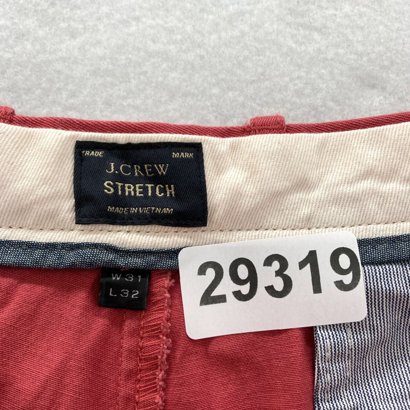 J.Crew J.Crew 770 Pants Mens 31x32 Straight Leg Red Stretch Fabric Chino Preppy Travel Size US 31 - 5 Thumbnail