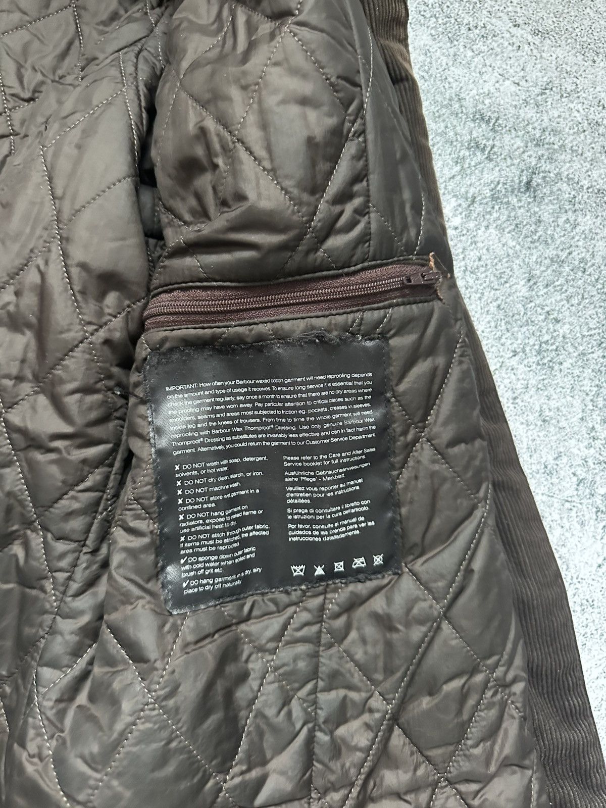 Barbour Vintage Wax Barbour Zip Jacket Distressed Fit Brown Size L / US 10 / IT 46 - 12 Thumbnail