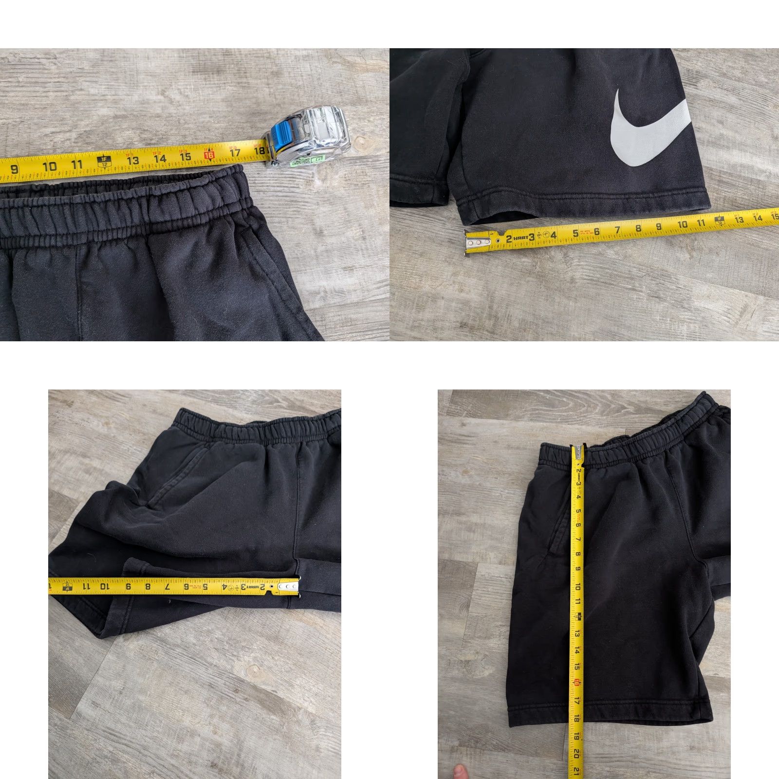Nike Nike Men Sweat Shorts M Black Swoosh Logo 9" Inseam BV2721-010 Sweatpants? Size US 31 - 8 Thumbnail