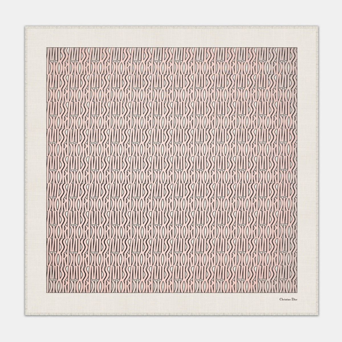 Dior o1bcso1str0226 Size:OS/Allover Shawl in White/Pale Pink Size ONE SIZE - 1 Thumbnail