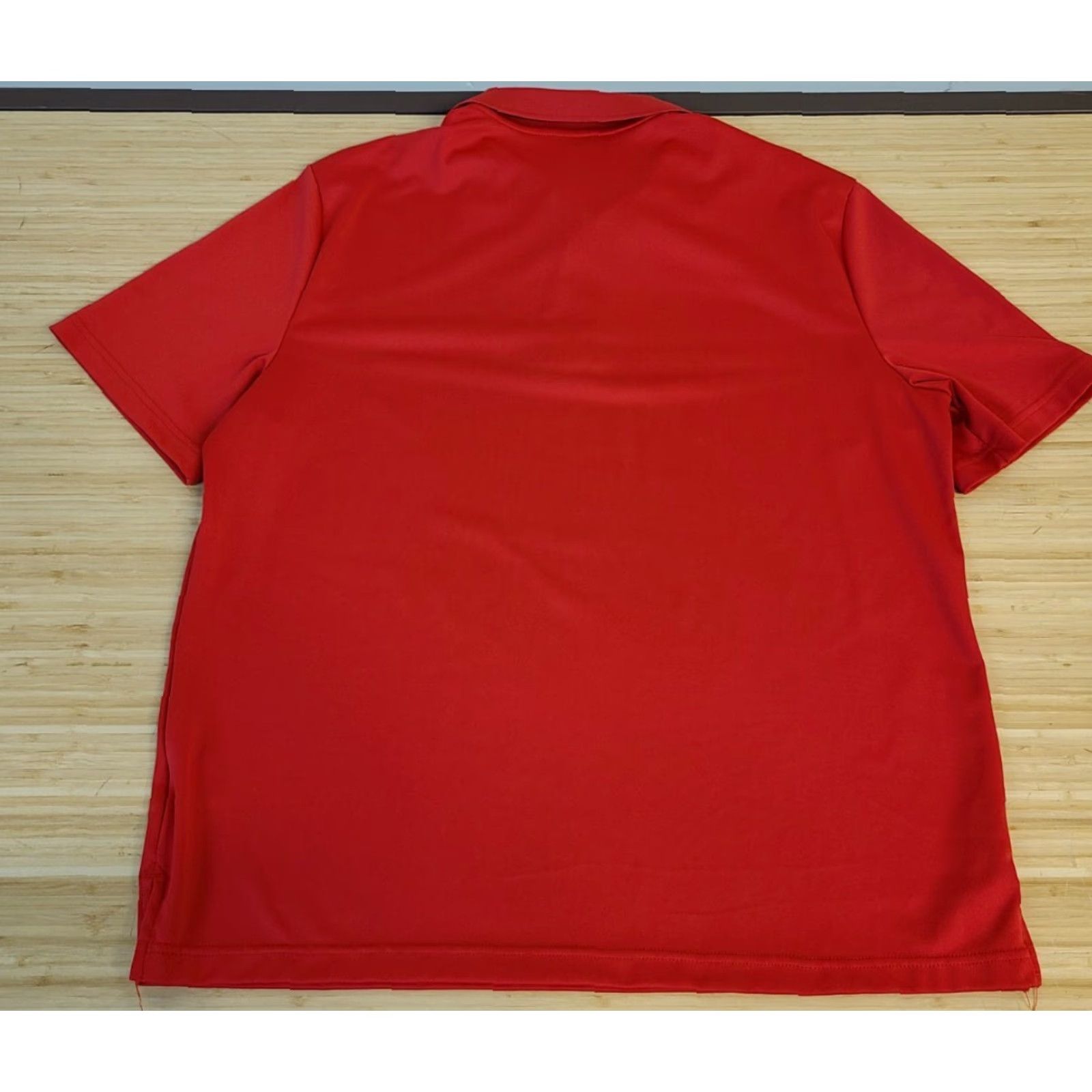 George George Polo Shirt Men L Solid Red Cotton Short Sleeve Casual Workwear Size US L / EU 52-54 / 3 - 4 Thumbnail