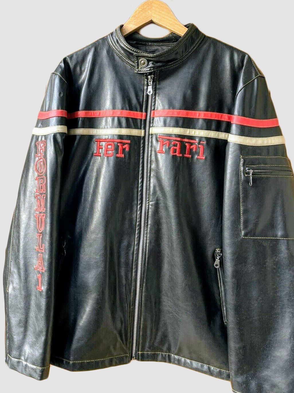 Ferrari 🖤 BLACK FERRARI 🖤 90s Leather Jacket Racing Streetwear ''L Size US L / EU 52-54 / 3 - 2 Thumbnail