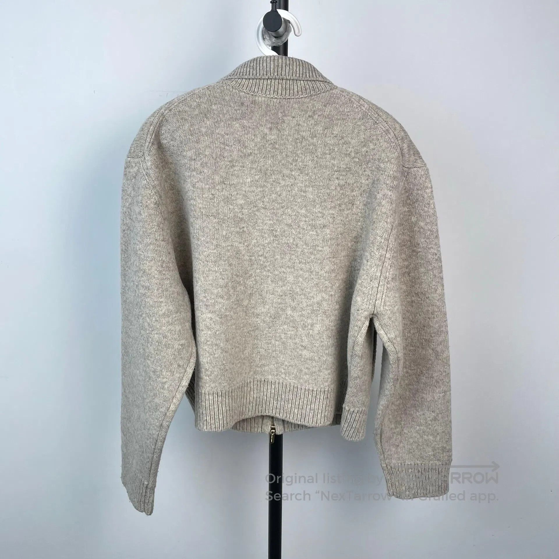 Miu Miu Miu Miu Oatmeal gray cashmere zip-up coat size 36| Size XS / US 0-2 / IT 36-38 - 2 Thumbnail