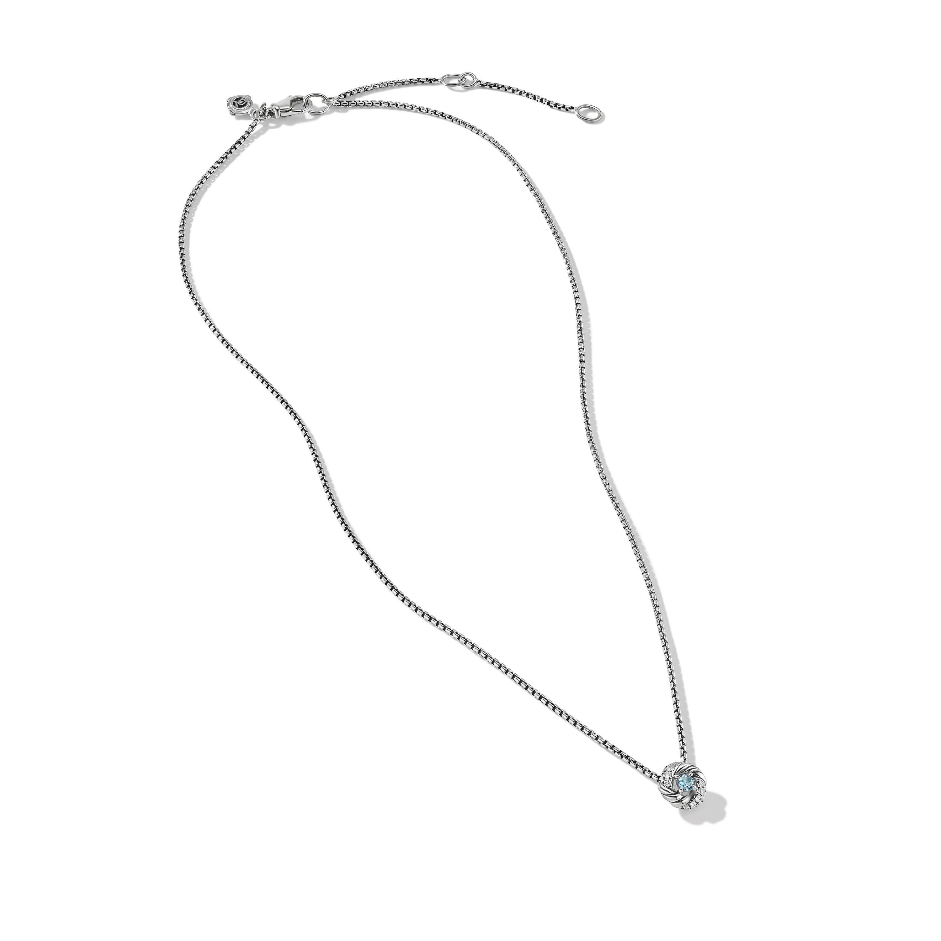 David Yurman o1w1db10325 Petite Pendant Necklace in Sterling Silver Size ONE SIZE - 2 Thumbnail