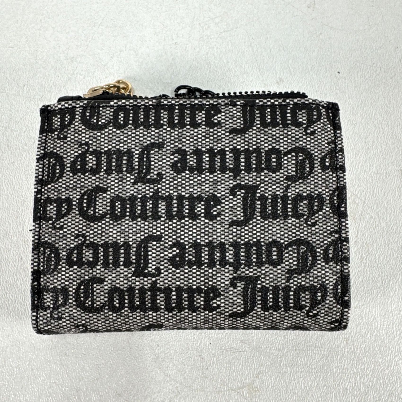 Juicy Couture Juicy Couture Wallet Zip-Around Gray Monogram Spell Out Embellishments Credit Card Folding Women Size ONE SIZE - 3 Thumbnail