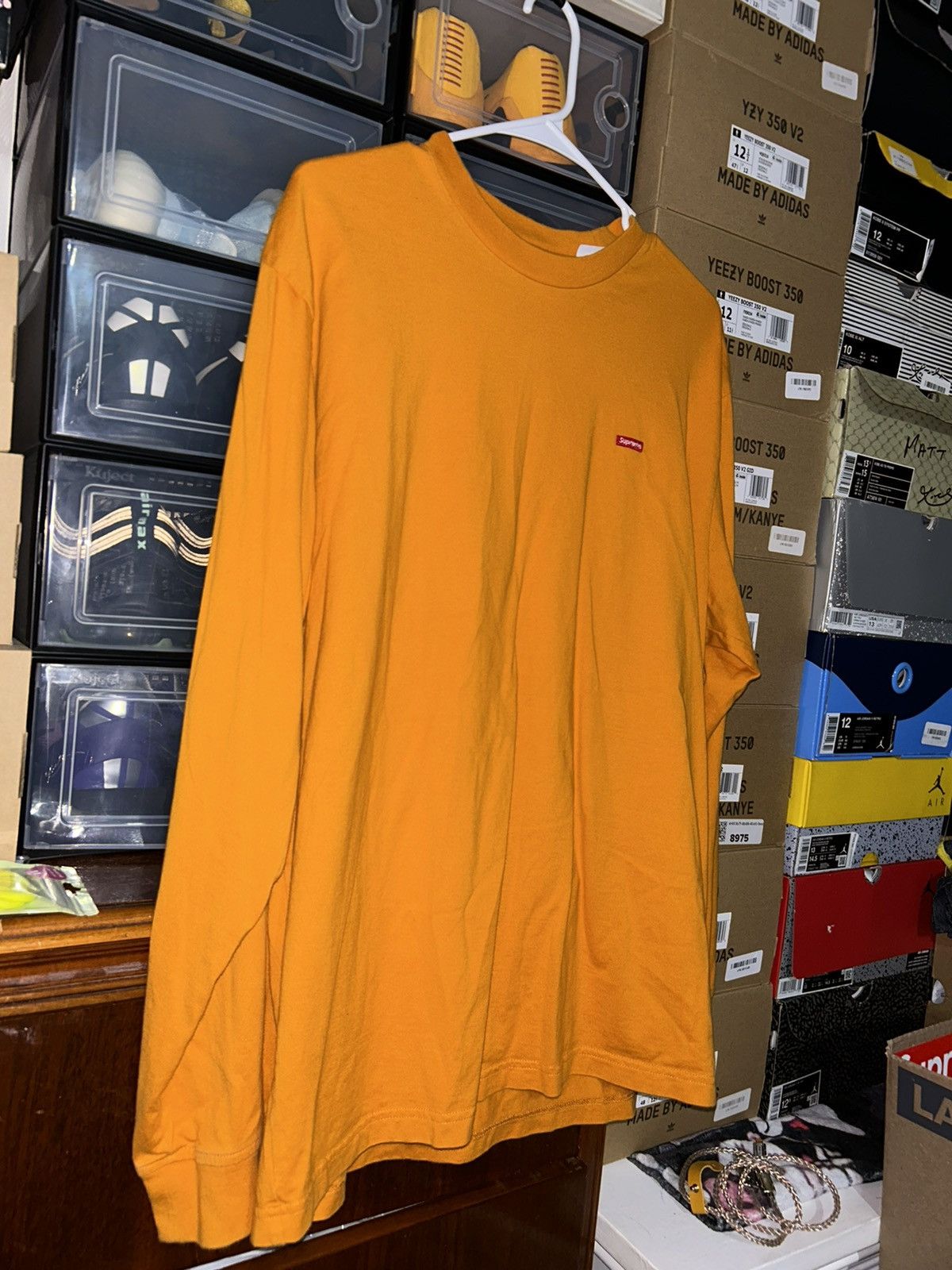 Supreme Supreme Small Box Long Sleeve Tee Dark Orange FW21 Large Size US L / EU 52-54 / 3 - 2 Thumbnail