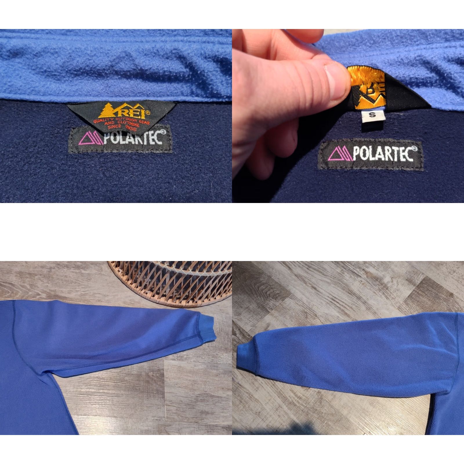 Vintage Vintage Polartec REI Fleece Pullover Jacket Sweater Size S Snap Button Blue/Purple Polyester Size US S / EU 44-46 / 1 - 8 Thumbnail