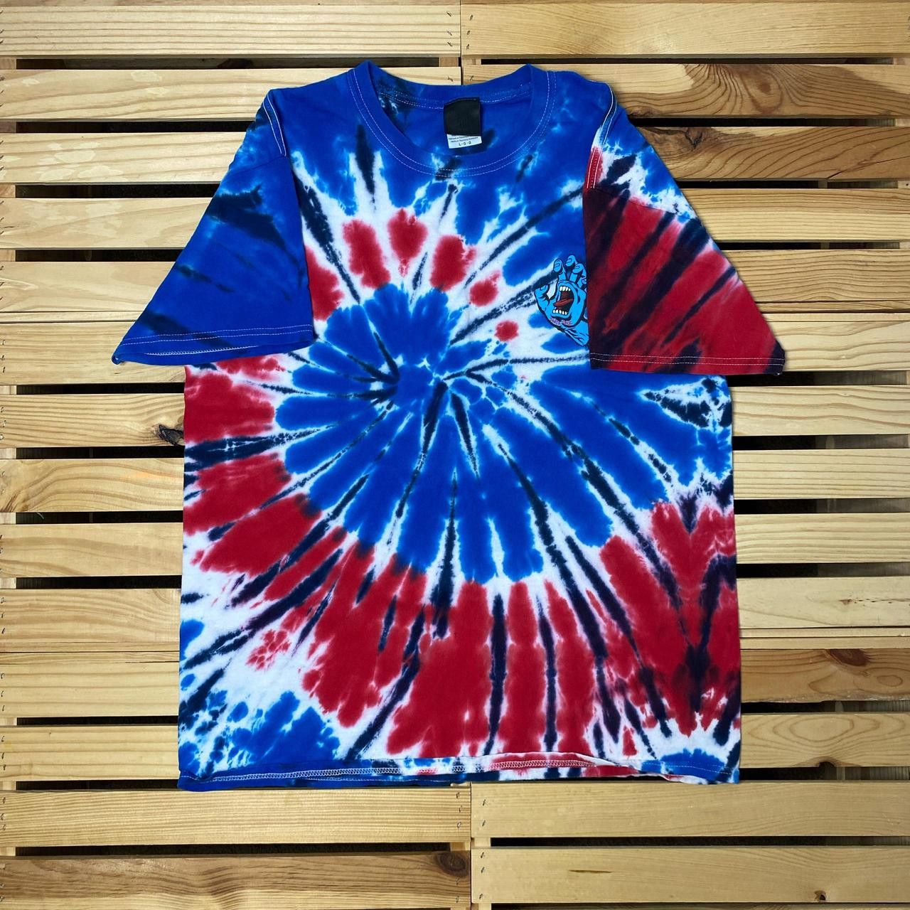 Santa Cruz Skateboards Santa Cruz Multi-Color Tie-Dye Y2K Surf Tee Size Large Size US L / EU 52-54 / 3 - 2 Thumbnail