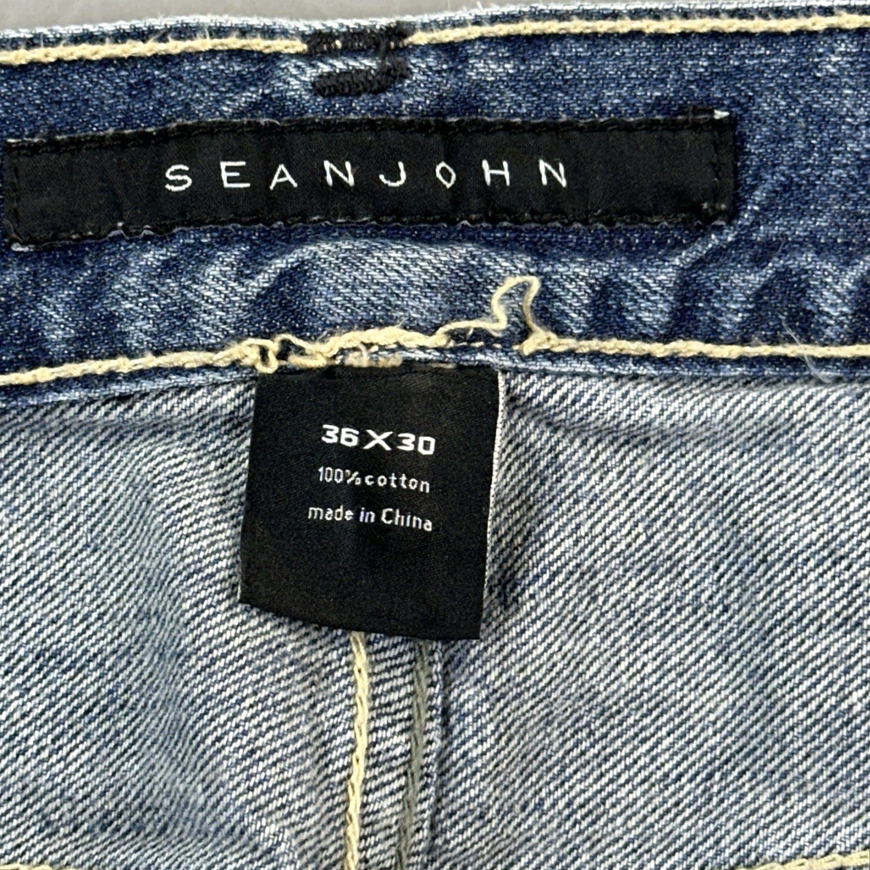 Sean John VINTAGE Sean John Jeans Mens 36x30 Blue Denim Hamilton Relaxed Baggy Hip Hop Y2K Size US 36 / EU 52 - 7 Thumbnail