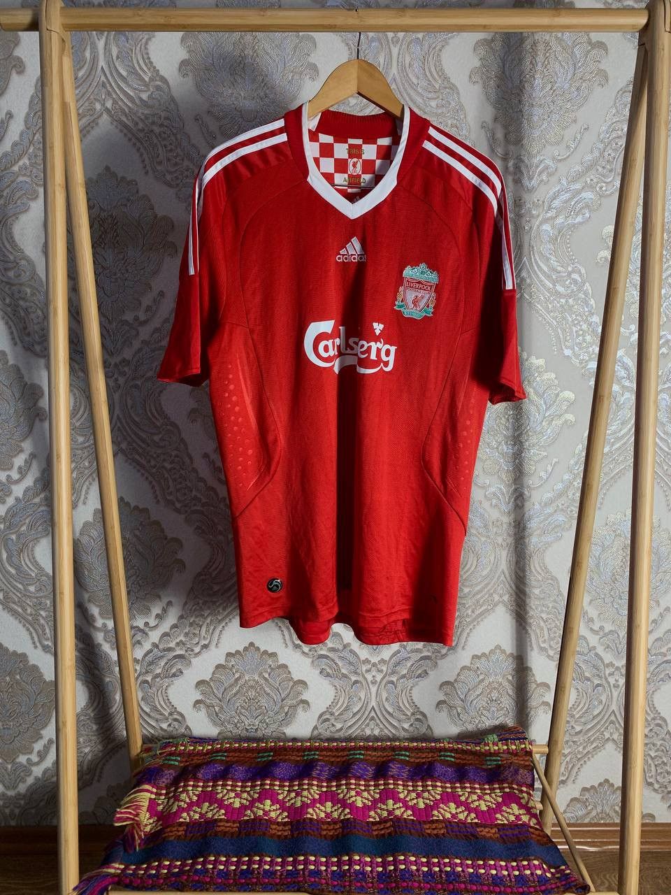 Adidas VERY RARE ADIDAS FC LIVERPOOL ENGLAND SOCCER JERSEY RETRO Size US XL / EU 56 / 4 - 1 Thumbnail