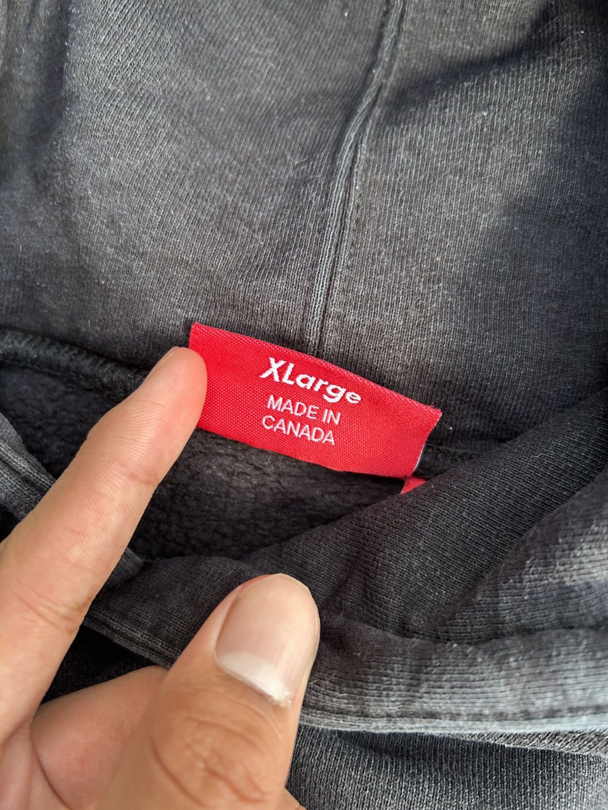 Supreme Supreme SS17 Chest Twill Tape Heavyweight Black Hoodie Size US XL / EU 56 / 4 - 4 Thumbnail