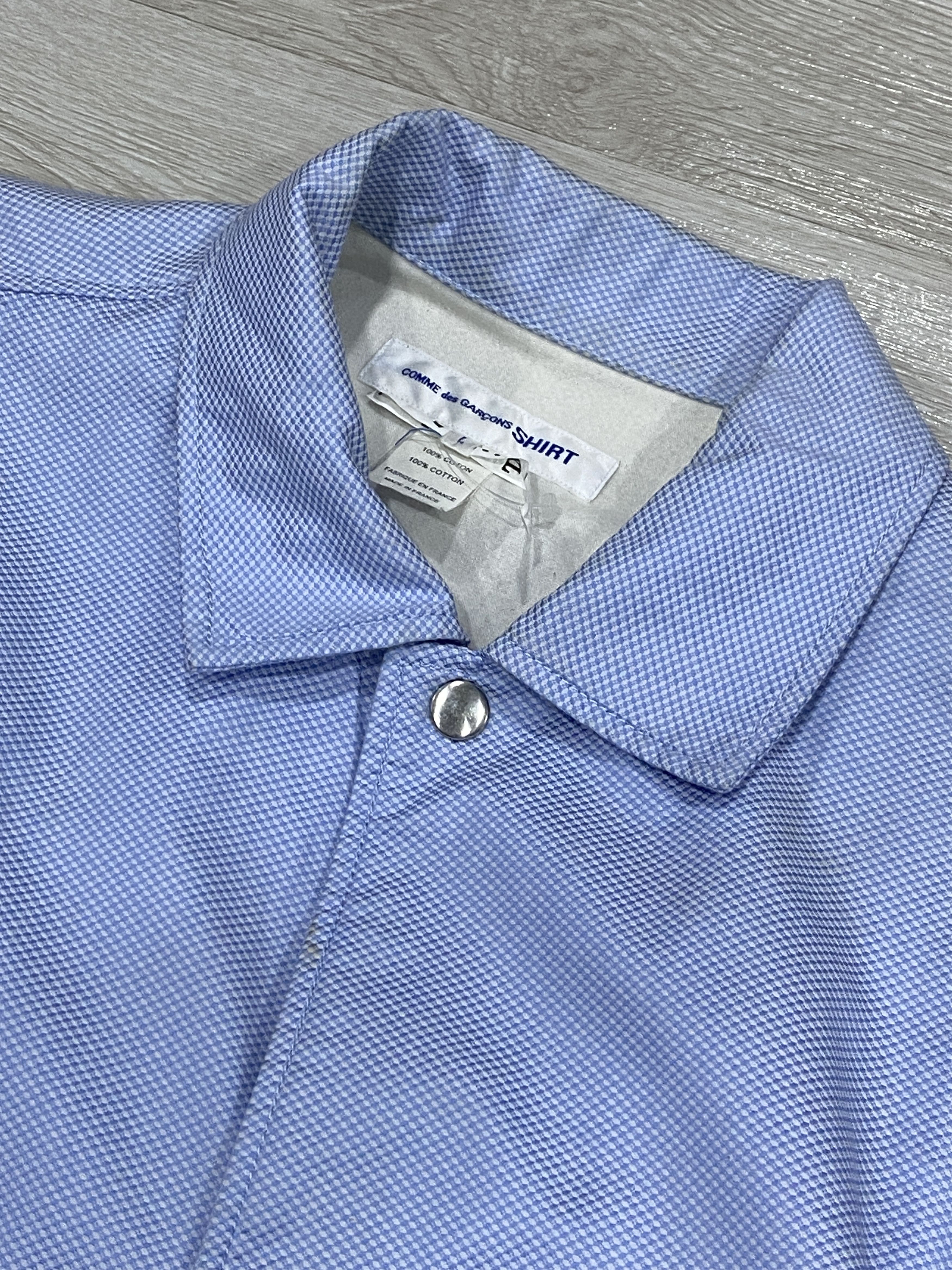 Comme des Garcons × Comme des Garcons SHIRT COMME DES GARCONS LIGHT BLUE RUFFLED ASYMMERIC JACKET LARGE Size US L / EU 52-54 / 3 - 4 Thumbnail