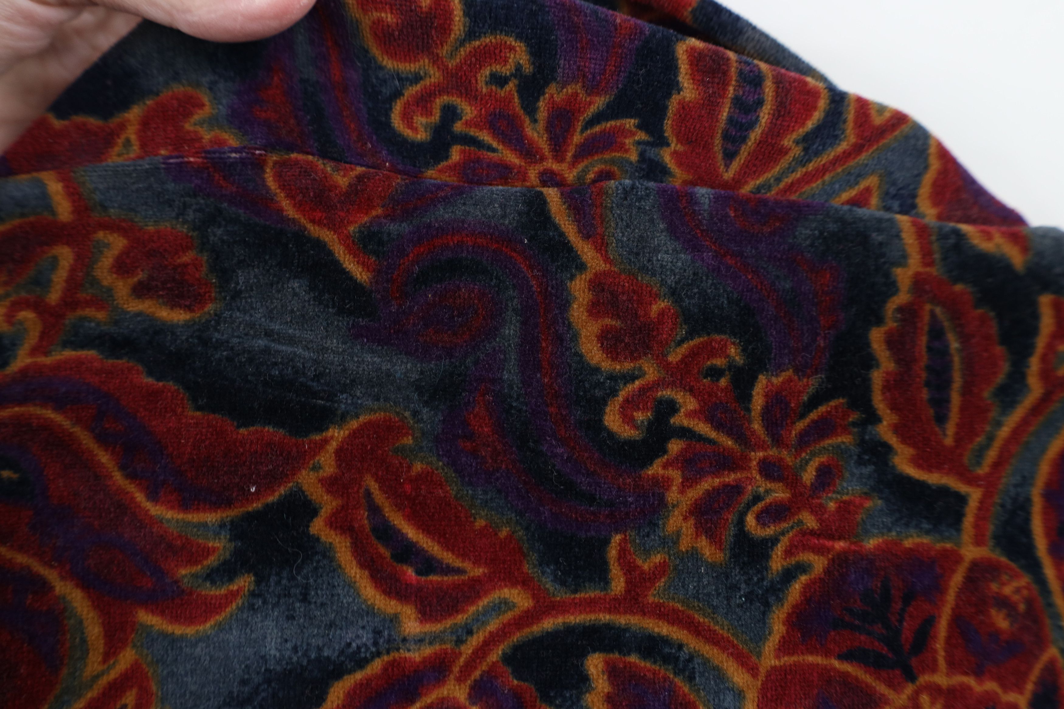 Vintage Vintage 90s Y2K Babydoll Velour Paisley Turtleneck Sweater Size S / US 4 / IT 40 - 10 Thumbnail