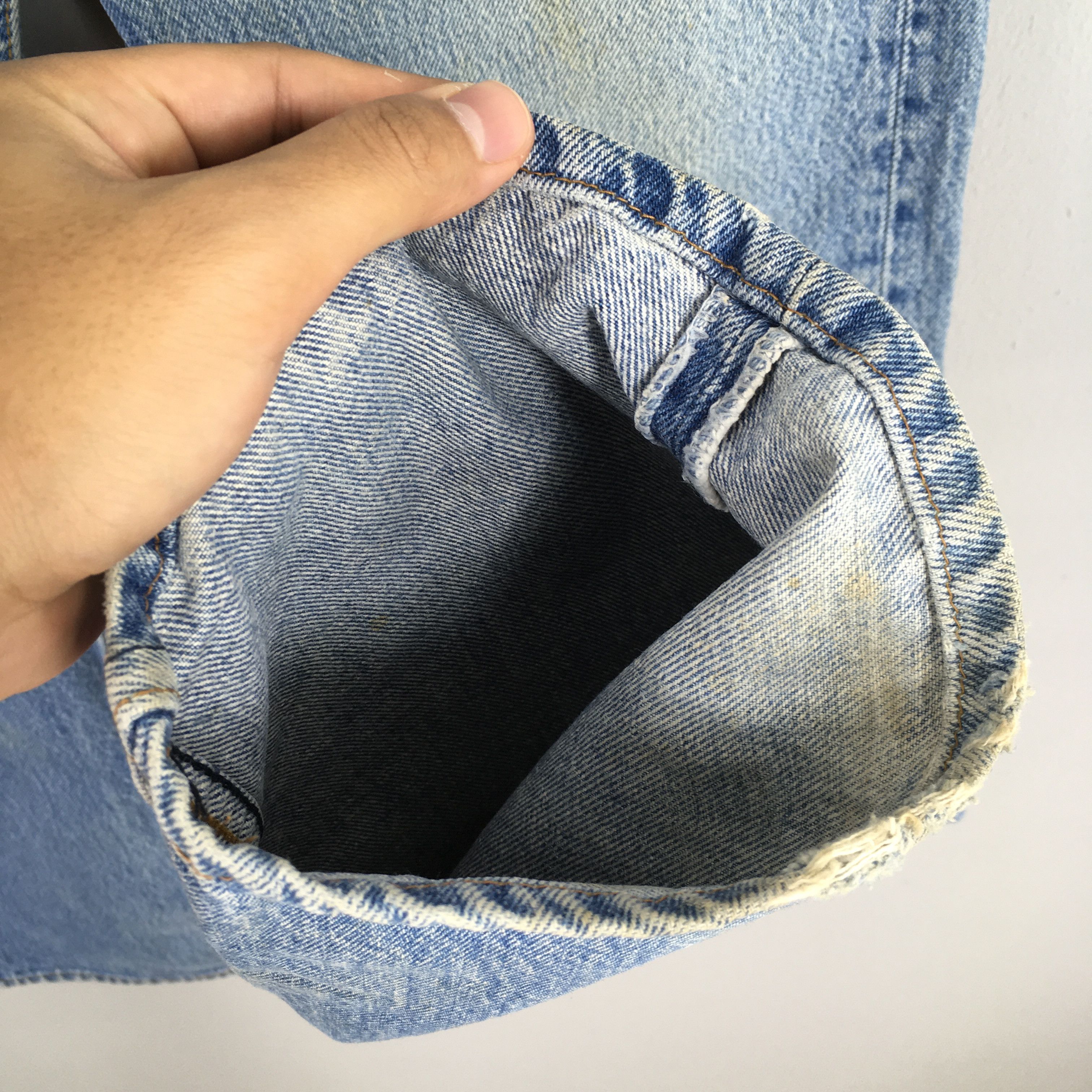 Levi's Size 30x31 90s Levi's 501 Distressed Stone Washed Jeans S235 Size US 30 / EU 46 - 5 Thumbnail
