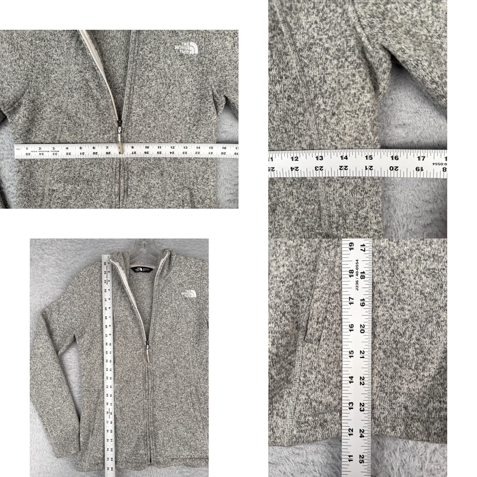 The North Face The North Face Jacket Women Small Gray Knit Shell Full Zip Hoodie Sherpa Lined Size S / US 4 / IT 40 - 8 Thumbnail