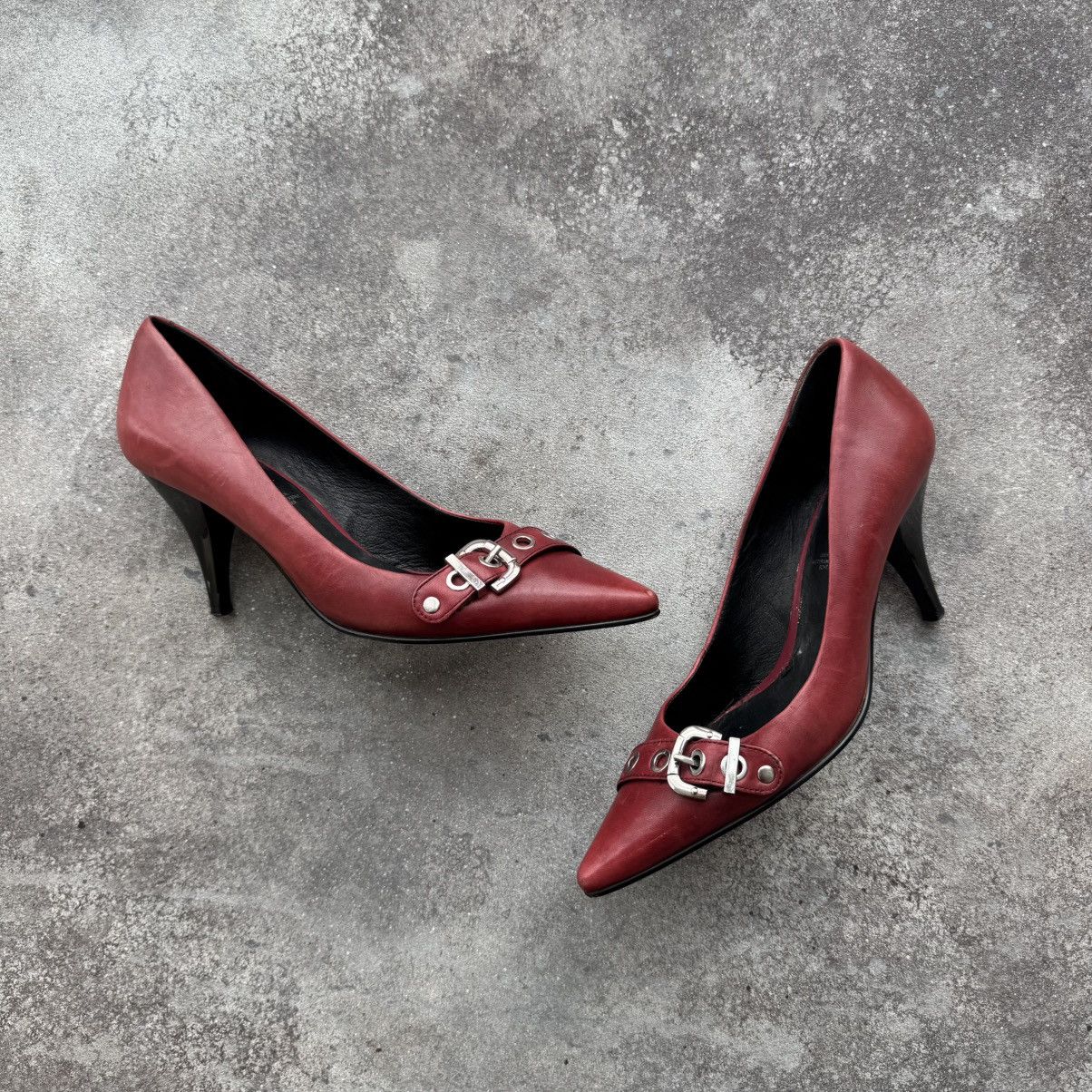 Other Cyber Y2K Riot Hardcore Style Vintage Leather Spike Heels Size US 7 / IT 37 - 3 Thumbnail