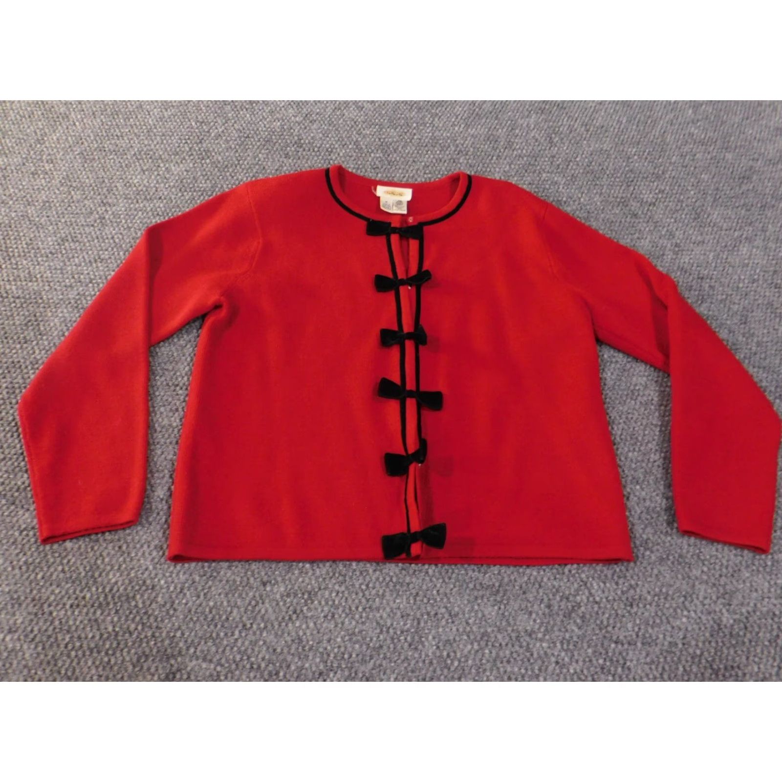 Talbots Talbots Sweater Medium red womens cardigan wool button knit business casual Size M / US 6-8 / IT 42-44 - 2 Thumbnail