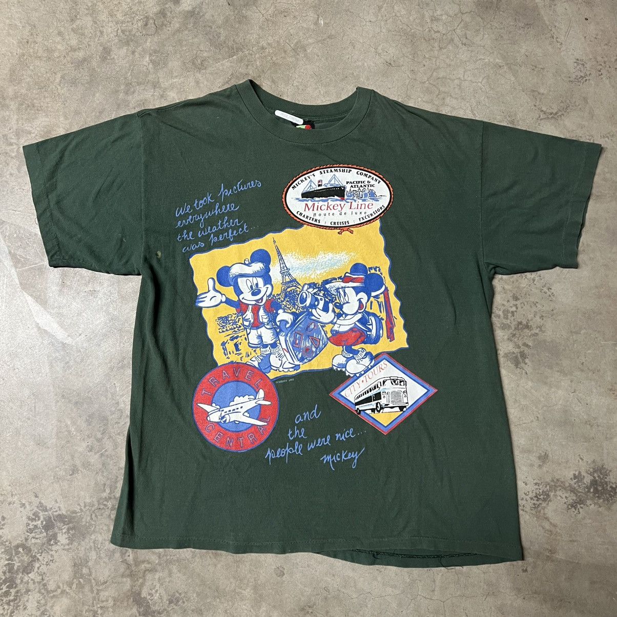 Disney × Mickey Mouse × Vintage Vintage 90’s Disneyland Mickey Unlimited World Tour T-Shirt Size US XL / EU 56 / 4 - 1 Thumbnail