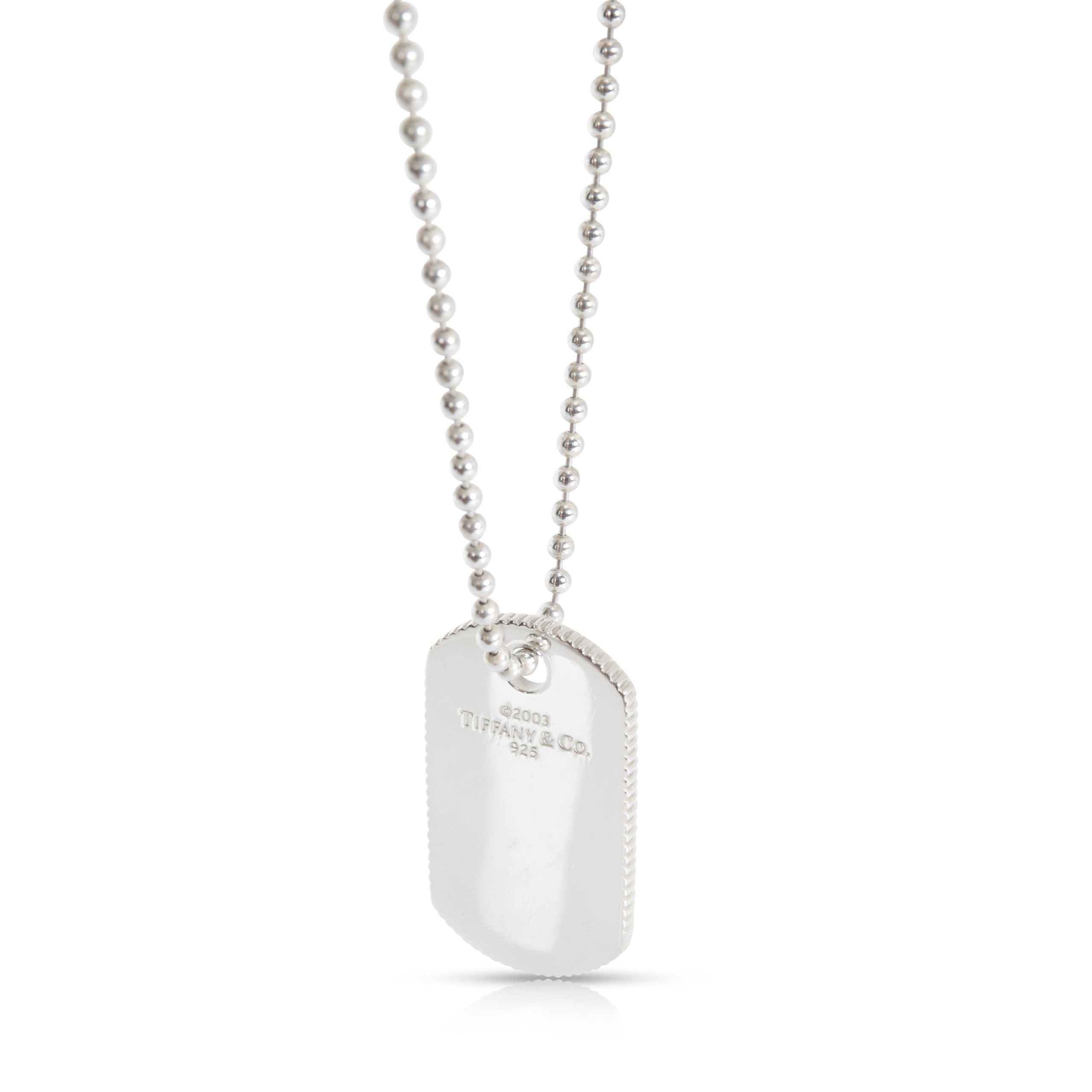 Tiffany & Co. Dog Tag Necklace in Sterling Silver