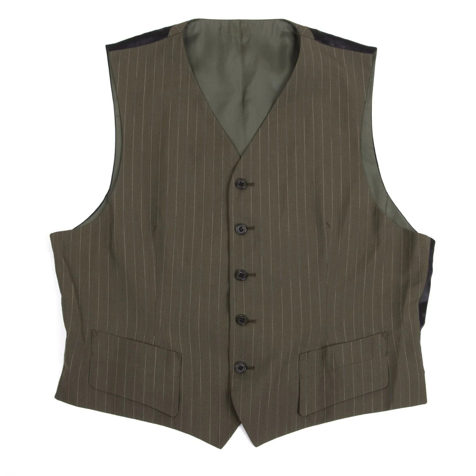 Jean Paul Gaultier Colorful Stripe Wool Cotton Vest in Khaki and Others Size US M / EU 48-50 / 2 - 1 Thumbnail