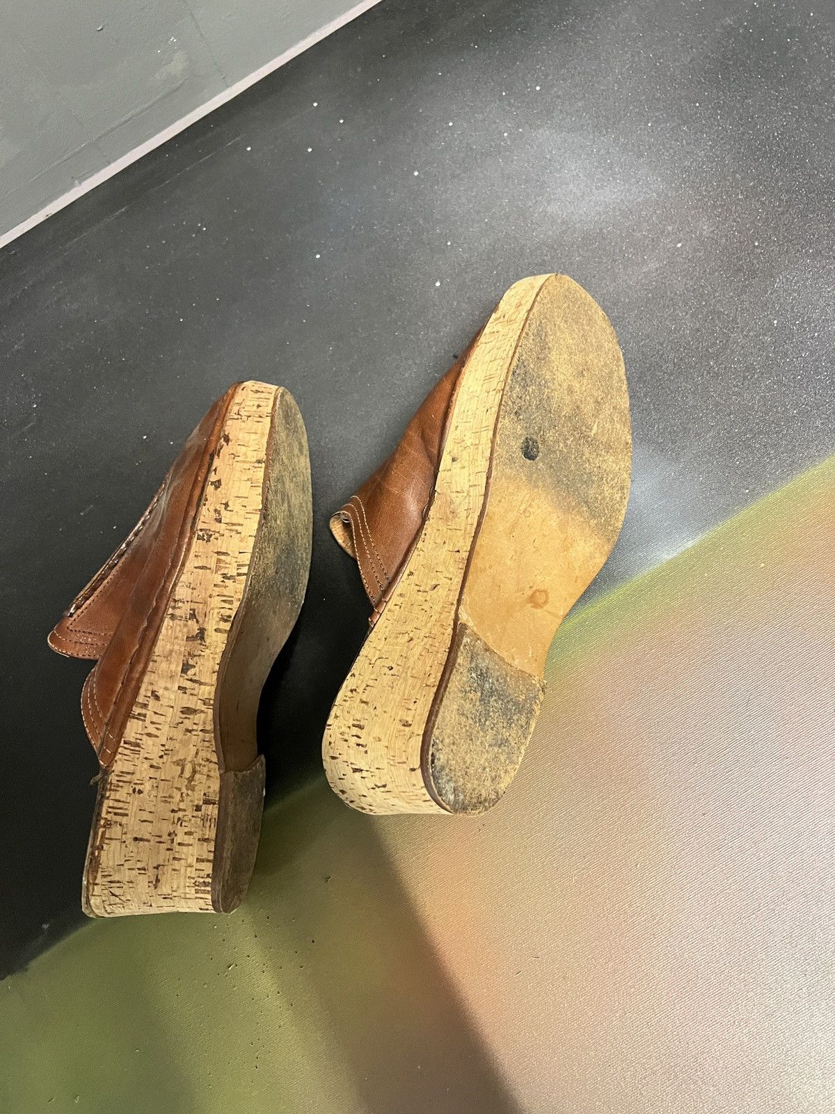 Other Cuban 70’s Leather platform clogs Size US 9.5 / EU 42-43 - 4 Thumbnail