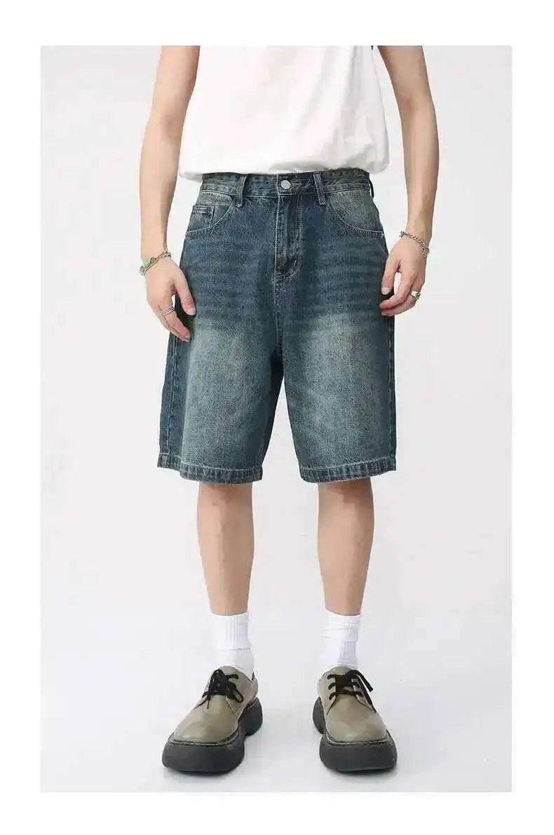 Japanese Brand Wide Leg Denim Shorts Size US 32 / EU 48 - 6 Thumbnail