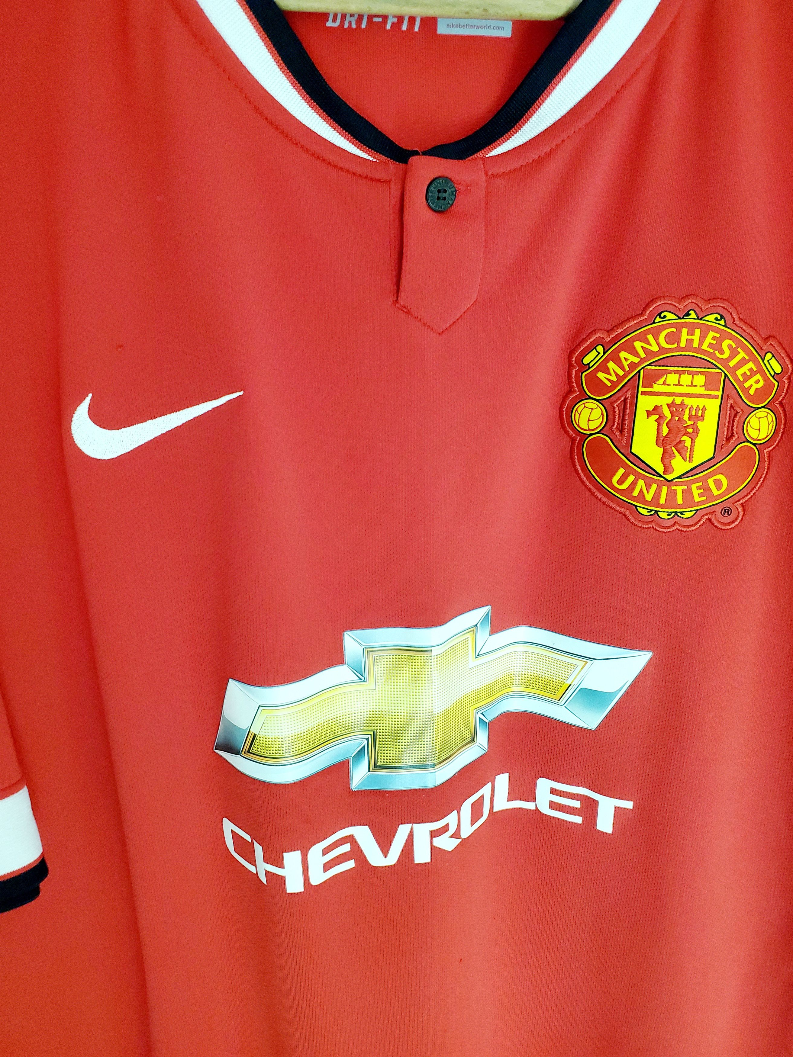 Nike MANCHESTER UNITED 2014 2015 HOME JERSEY NIKE perfect condit Size US XXL / EU 58 / 5 - 2 Thumbnail