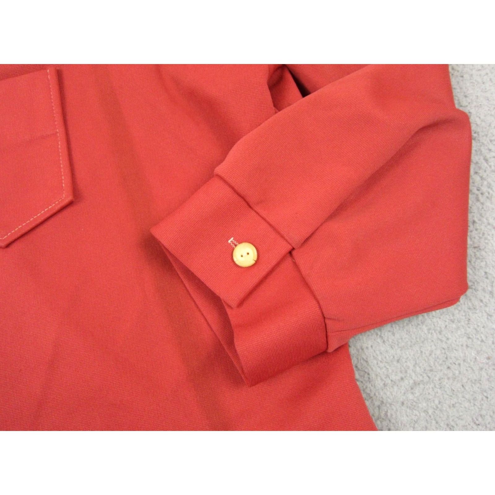 Etro VINTAGE Lady Jennifer Shirt Womens 26.5 Red Leisure Retro 60s 70s USA Size 4XL / US 24-26 - 7 Thumbnail