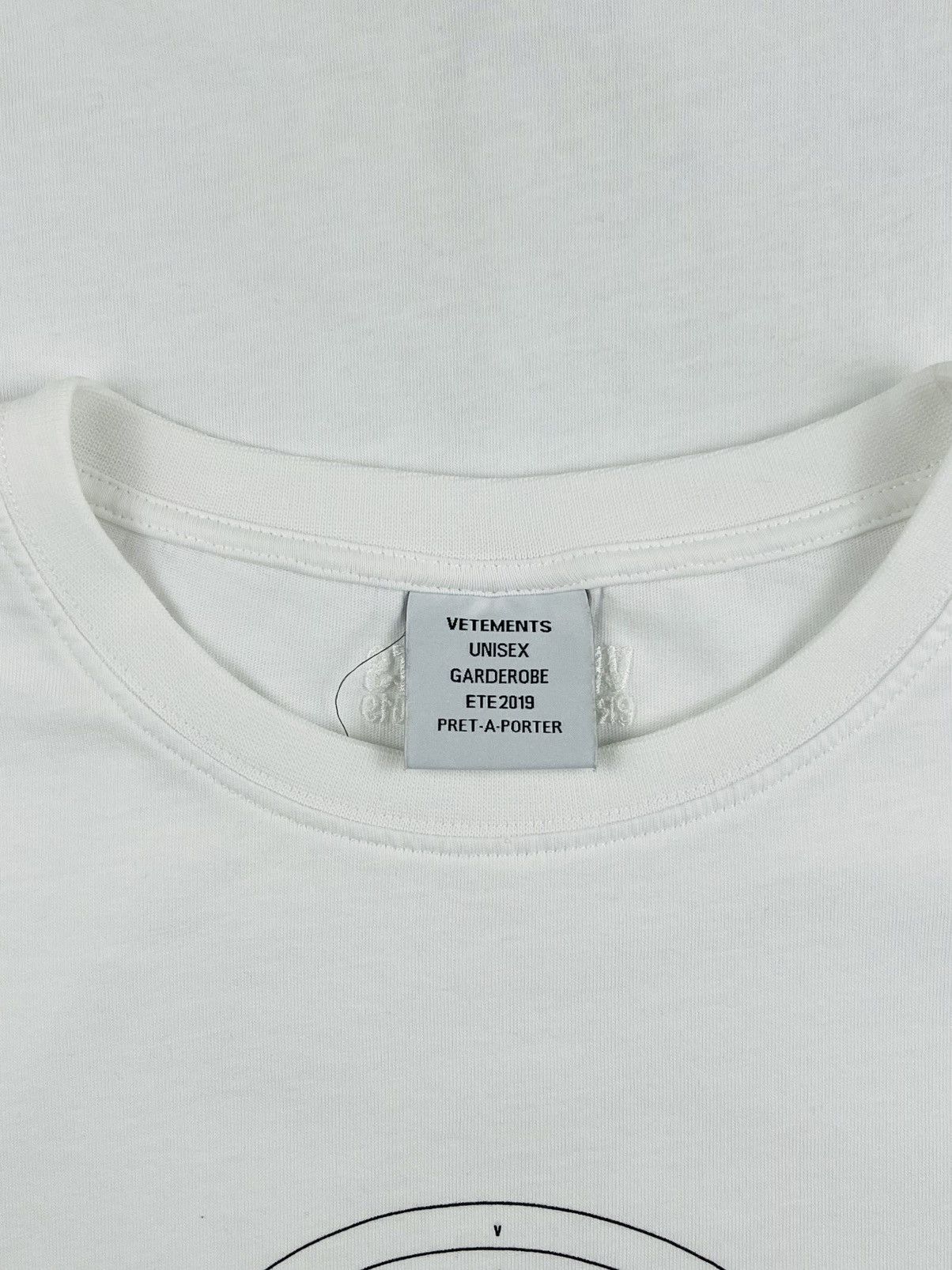 Vetements SS19 Vetements Target Bullet Hole Distressed Tshirt White Size US M / EU 48-50 / 2 - 7 Thumbnail