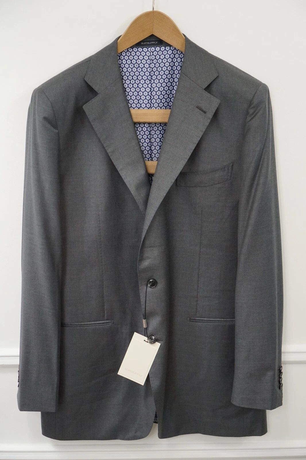 Suitsupply Men Suitsupply Blazer La Spalla Grey Loro Piano Fabric US48L Size 48L - 1 Thumbnail