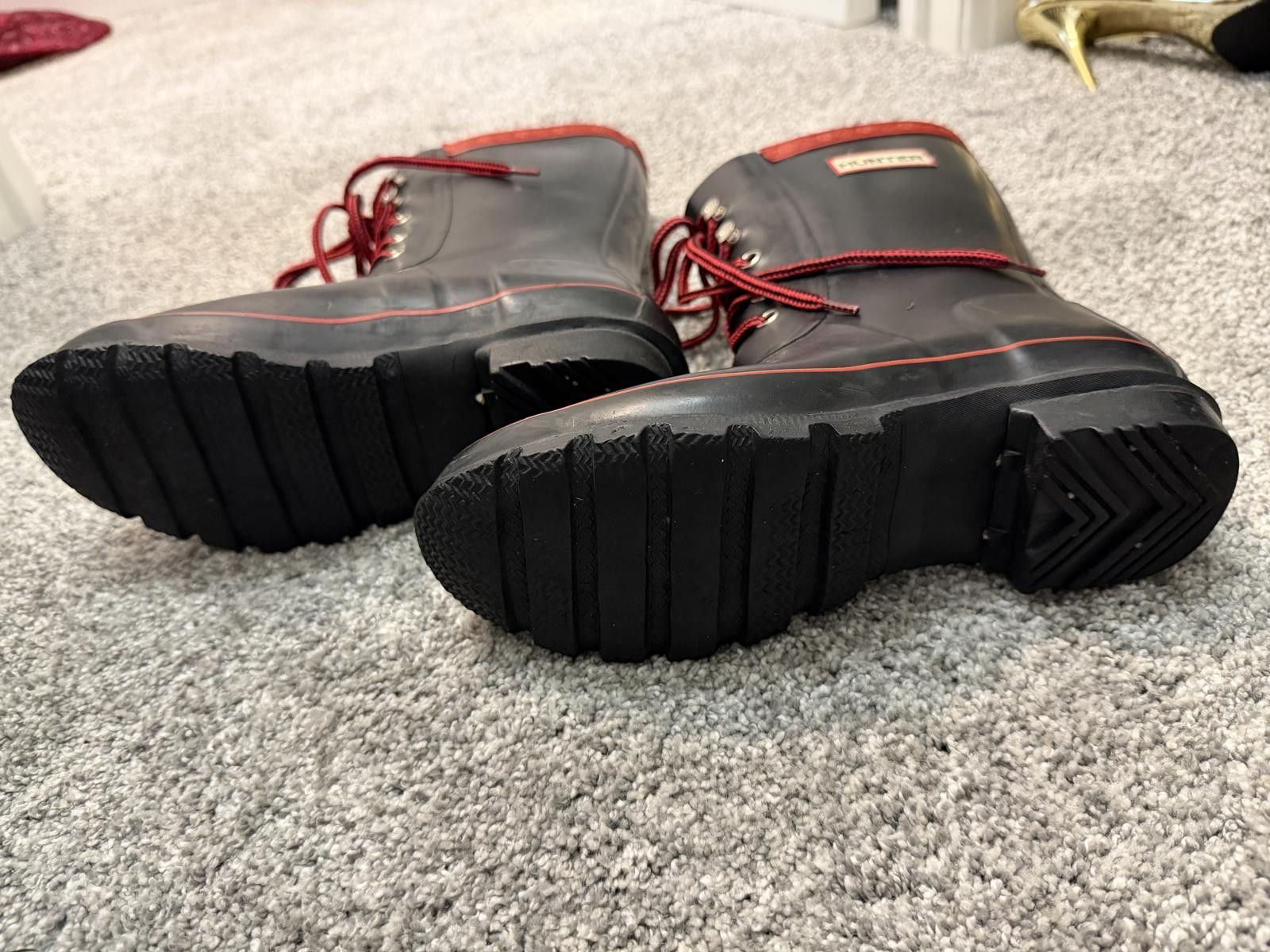 Hunter Hunter Black and Red Lace-Up Rain Boots US 6 / UK 4 Size US 6 / IT 36 - 5 Thumbnail