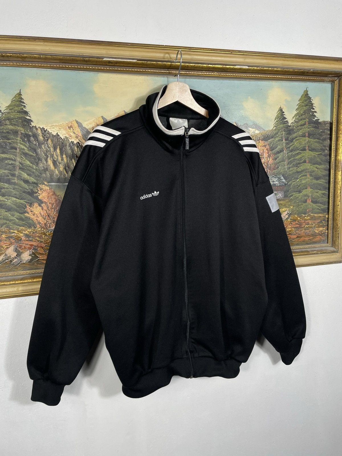 Adidas × Vintage Adidas Vintage Y2k Zip Black Track Jacket Sweatshirt Cyber Size US L / EU 52-54 / 3 - 2 Thumbnail