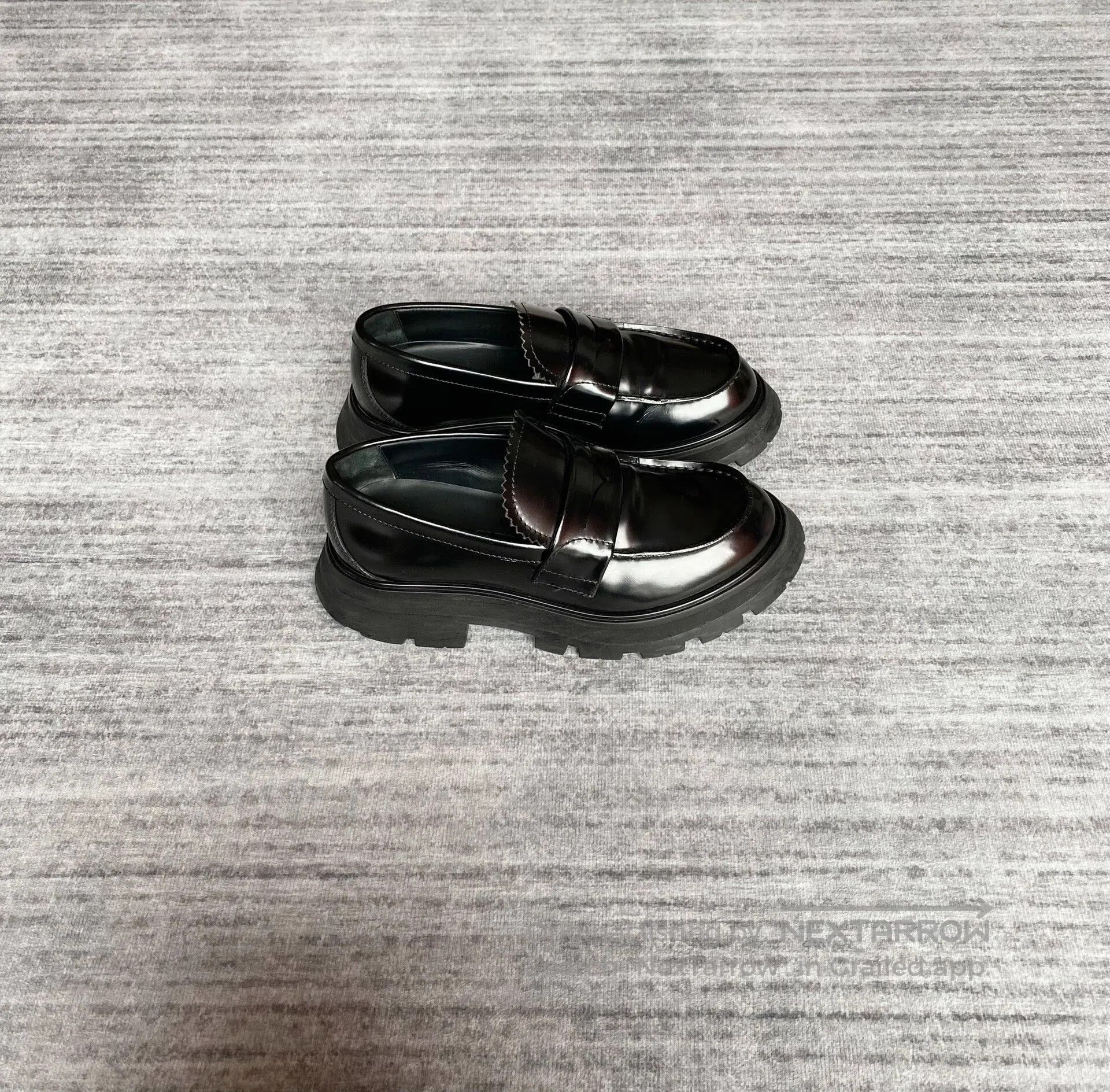 Alexander McQueen black round toe mary jane loafers. Size US 6 / IT 36 - 2 Thumbnail