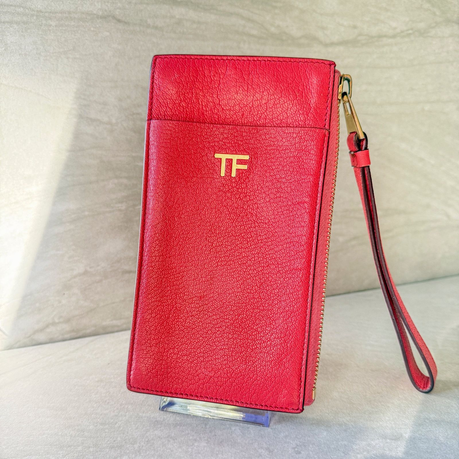 Tom Ford Tom Ford Grained Leather Wristlet Wallet Size ONE SIZE - 1 Thumbnail