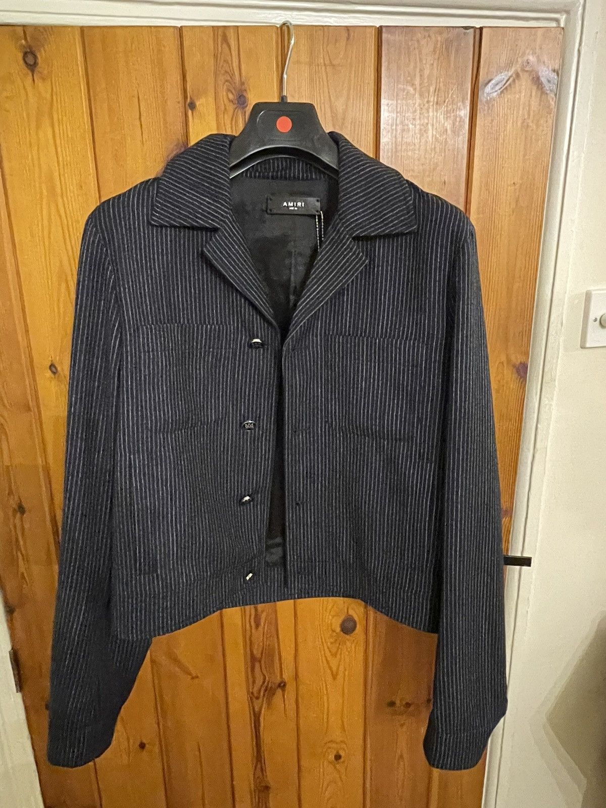 Amiri AMIRI PINSTRIPE CADET JACKET MIDNIGHT BLUE NEW SEASON. Size US S / EU 44-46 / 1 - 2 Thumbnail