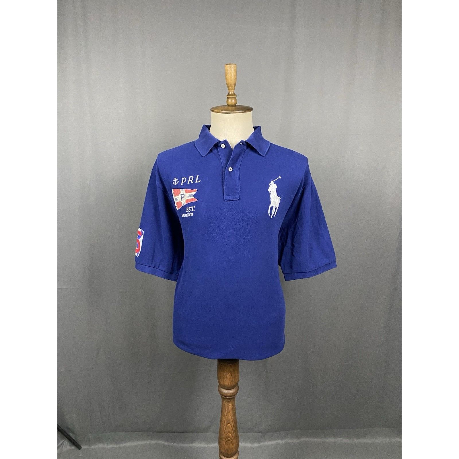 Polo Ralph Lauren Polo Ralph Lauren Big Logo Men's Dark Blue Polo T-Shirt Size Size US XXL / EU 58 / 5 - 3 Thumbnail