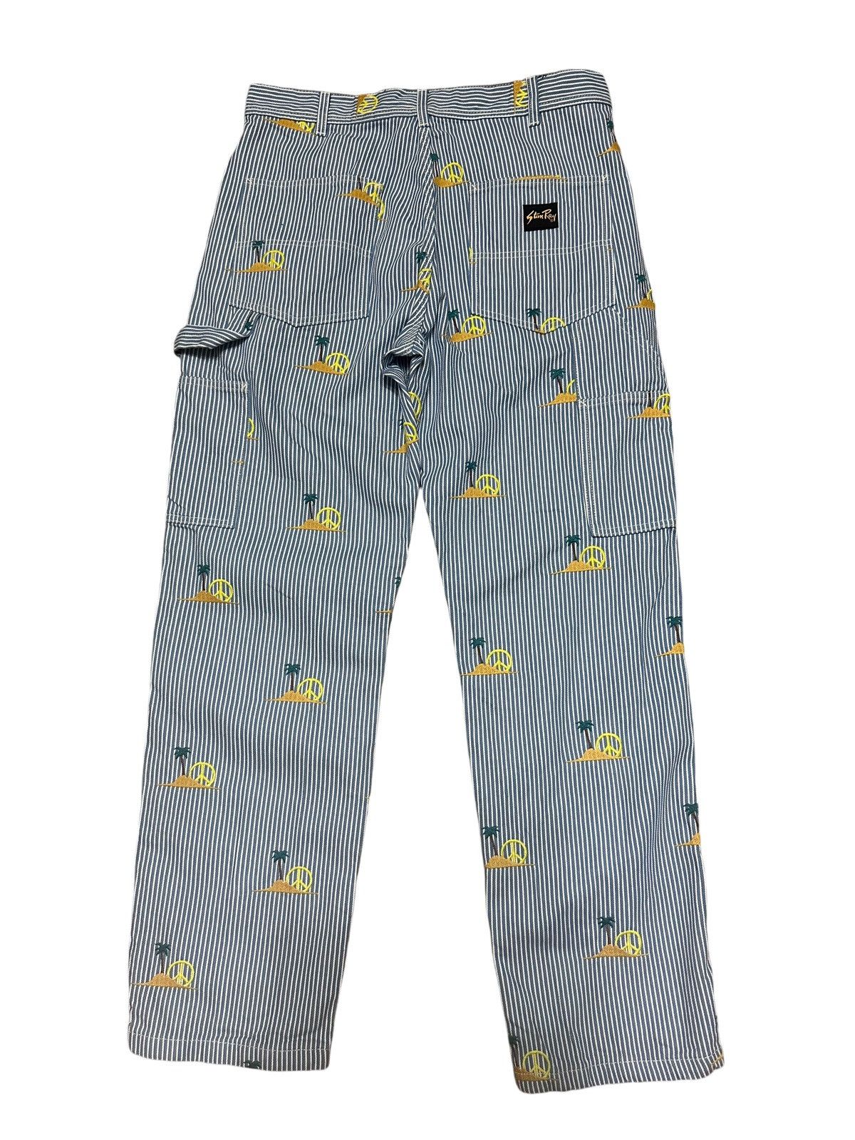 Japanese Brand Vintage Hickory Denim Blue Capenter Baggy Pants Size US 34 / EU 50 - 2 Thumbnail