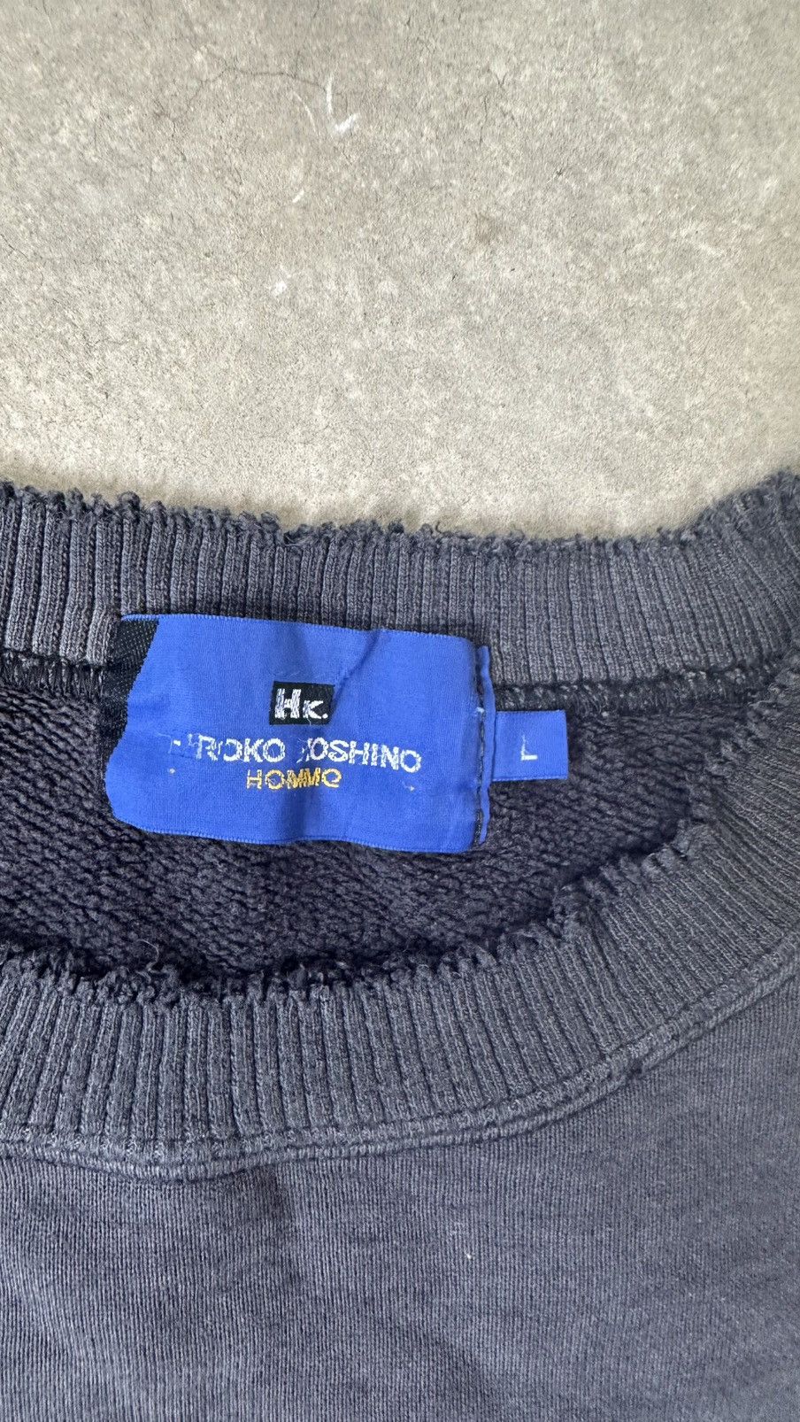 Hiroko Koshino Homme VINTAGE HIROKO KOSHINO HOMME WELL FADED SWEATSHIRT Size US XL / EU 56 / 4 - 4 Thumbnail