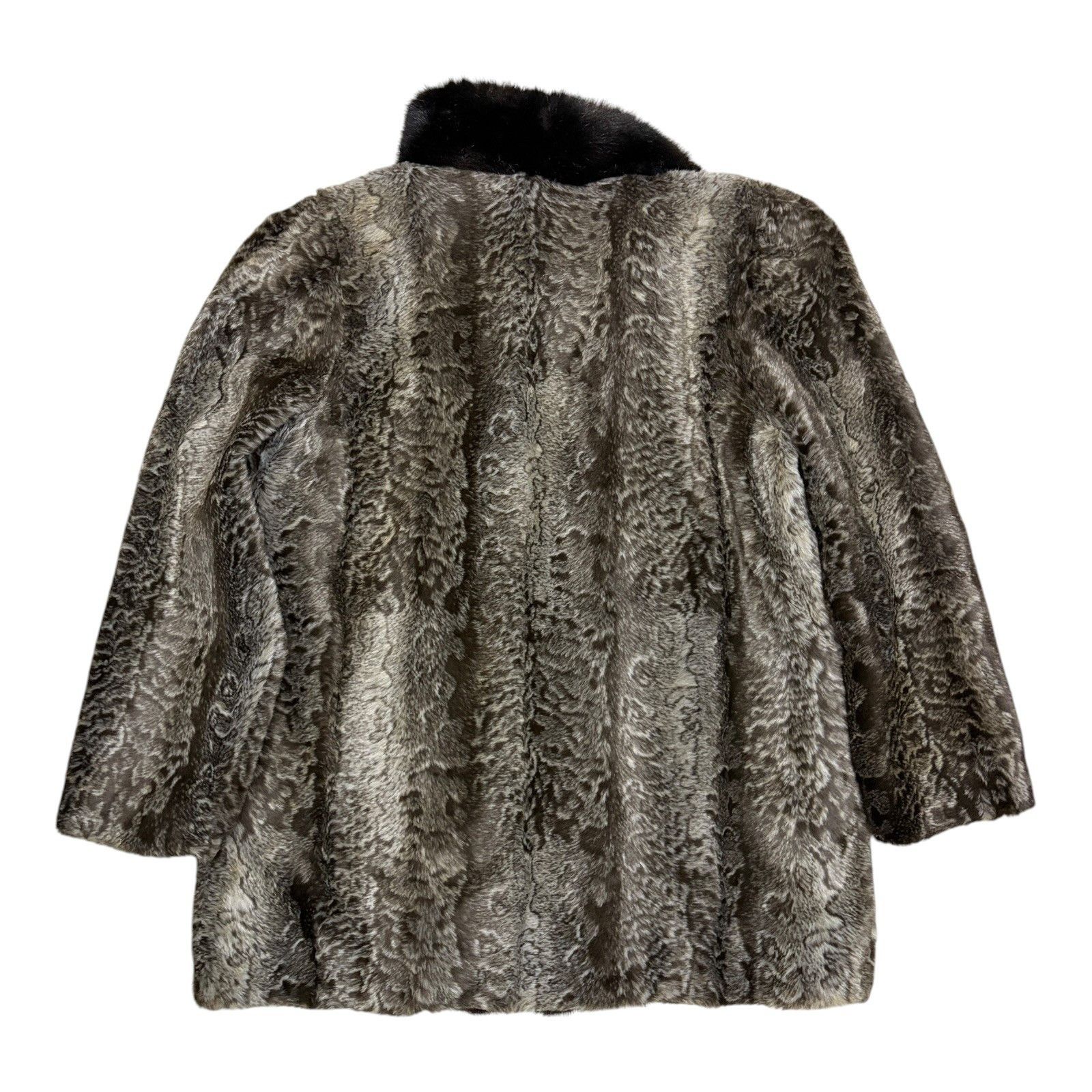 Vintage VINTAGE 90s FAUX FUR Coat Retro Winter Parka Jacket Large Size L / US 10 / IT 46 - 2 Thumbnail
