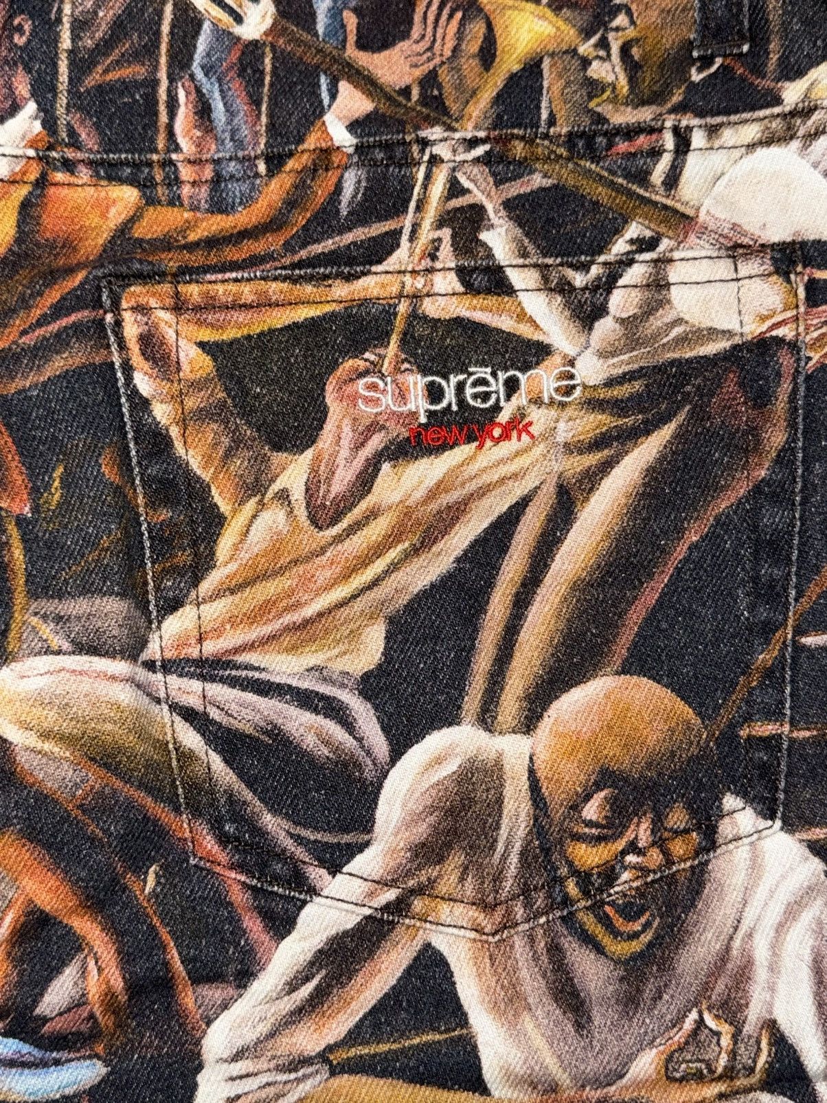 Supreme Supreme x Ernie Barnes Baggy Denim Short 'Dance' Size US 30 / EU 46 - 4 Thumbnail