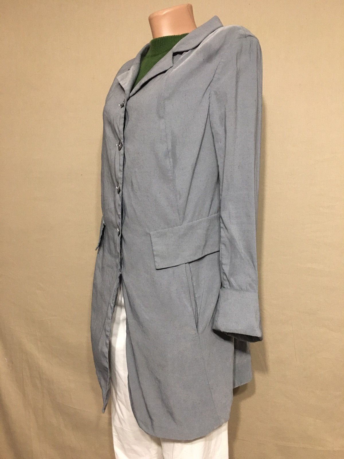 Annette Gortz Annette Gortz Linen Grey Coat Jacket Size EU 34 Size S / US 4 / IT 40 - 2 Thumbnail
