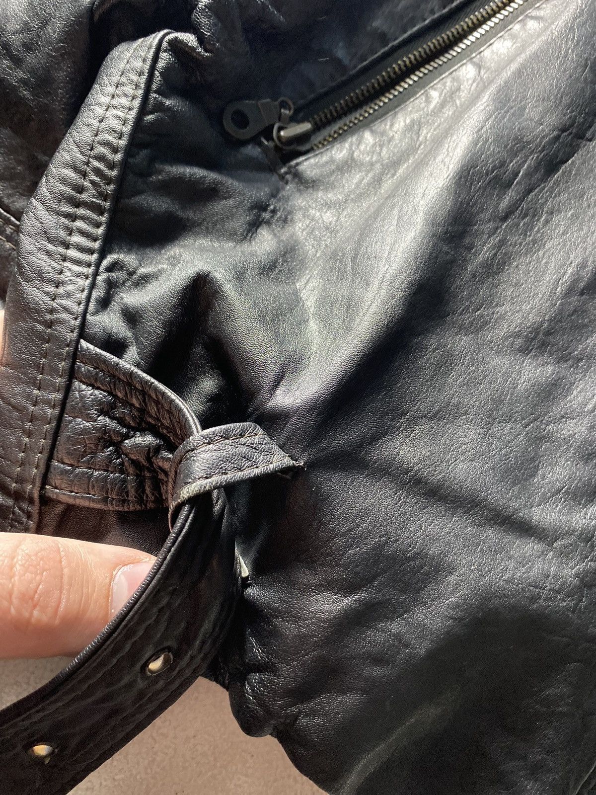 If Six Was Nine × Vintage 🔥LEATHER OG BIKER MOTORCYCLE JACKET BOMBER MENS SMALL PUNK Size US S / EU 44-46 / 1 - 10 Thumbnail