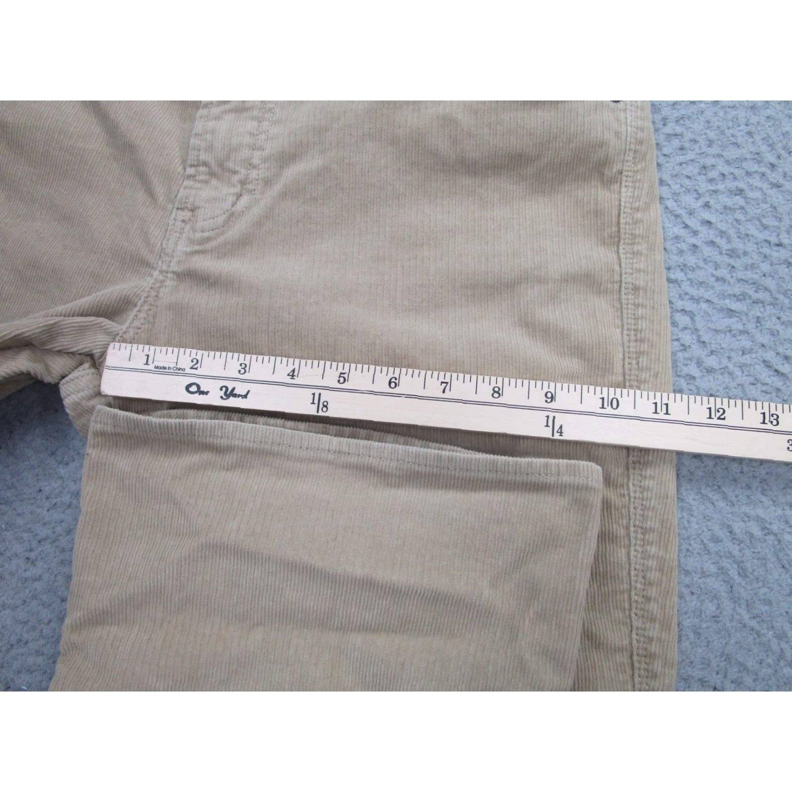 Ralph Lauren Ralph Lauren Pants Womens 14x32 Beige Corduroy Straight Leg Flat Front Cotton Size 36" / US 14 / IT 50 - 7 Thumbnail