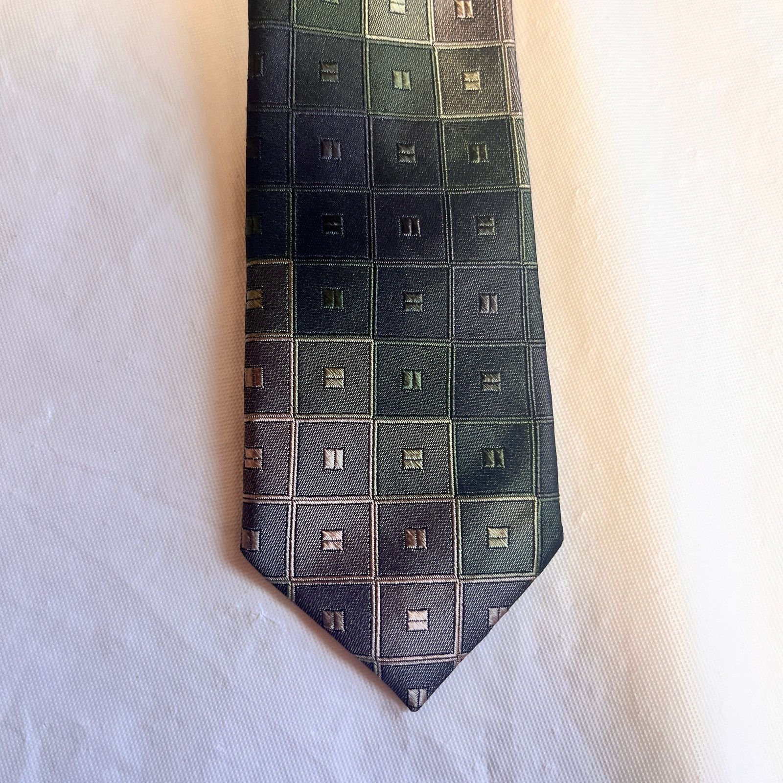 Joseph Abboud Joe Joseph Abboud Geometric Patterned Silk Necktie Size ONE SIZE - 6 Thumbnail