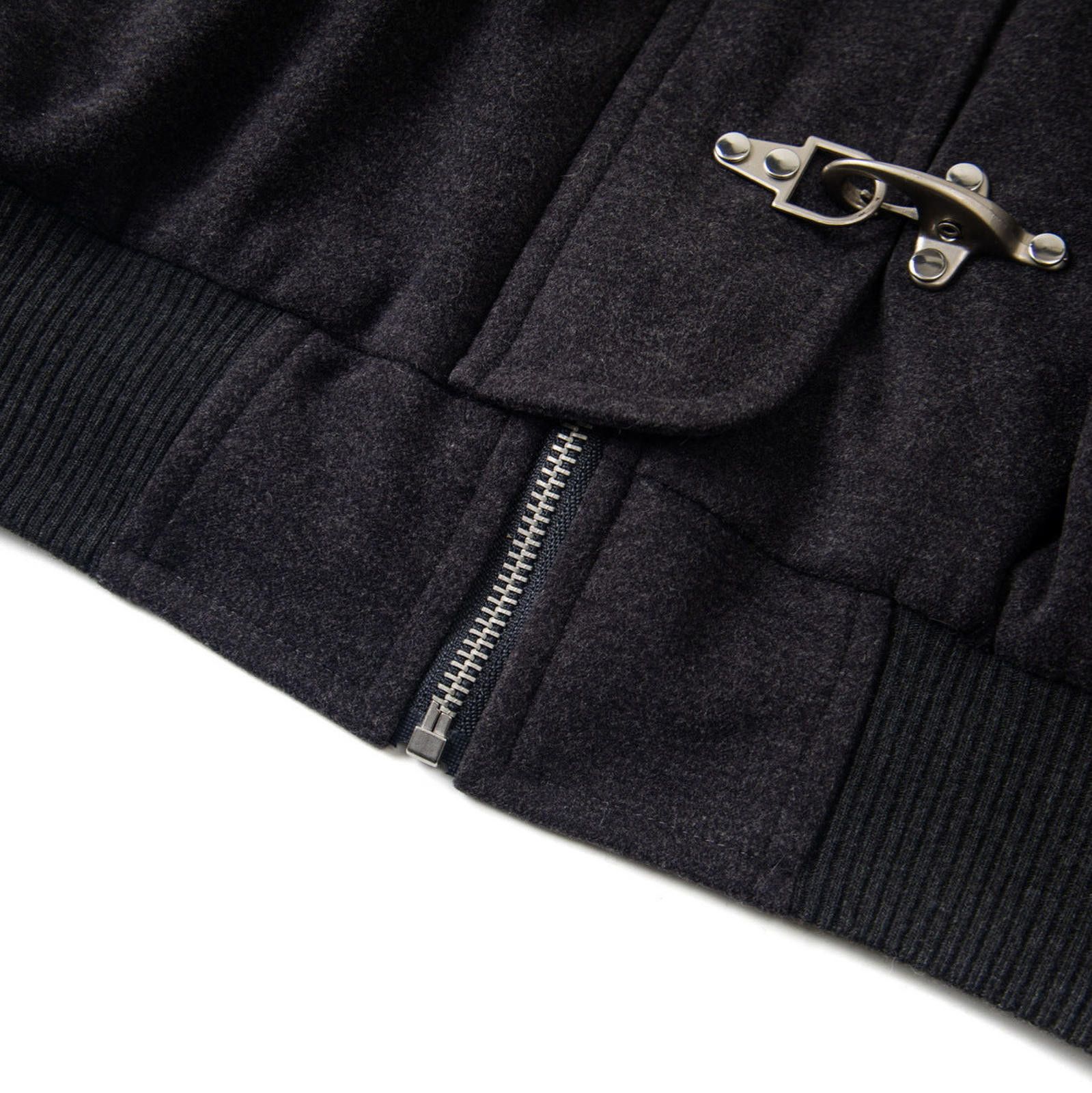 Japanese Brand Gray Fireman Clasp Bomber Jacket Size US L / EU 52-54 / 3 - 3 Thumbnail