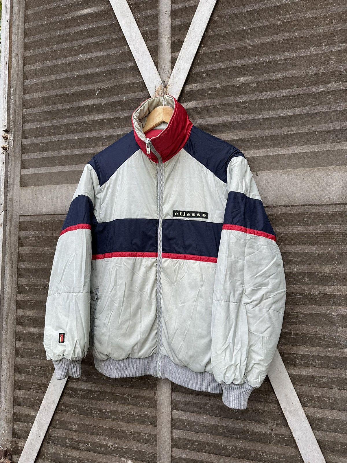 Ellesse 👹Vintage Ellesse Reversible Light Puffer Bomber Jacket Size US M / EU 48-50 / 2 - 7 Thumbnail