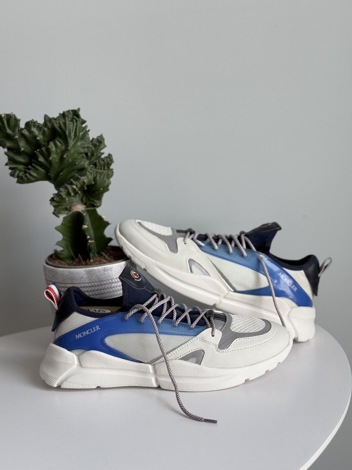 Moncler Moncler Anakin Sneakers Trevor Scarpa White Chunky Sneakers Size US 10 / EU 43 - 7 Thumbnail