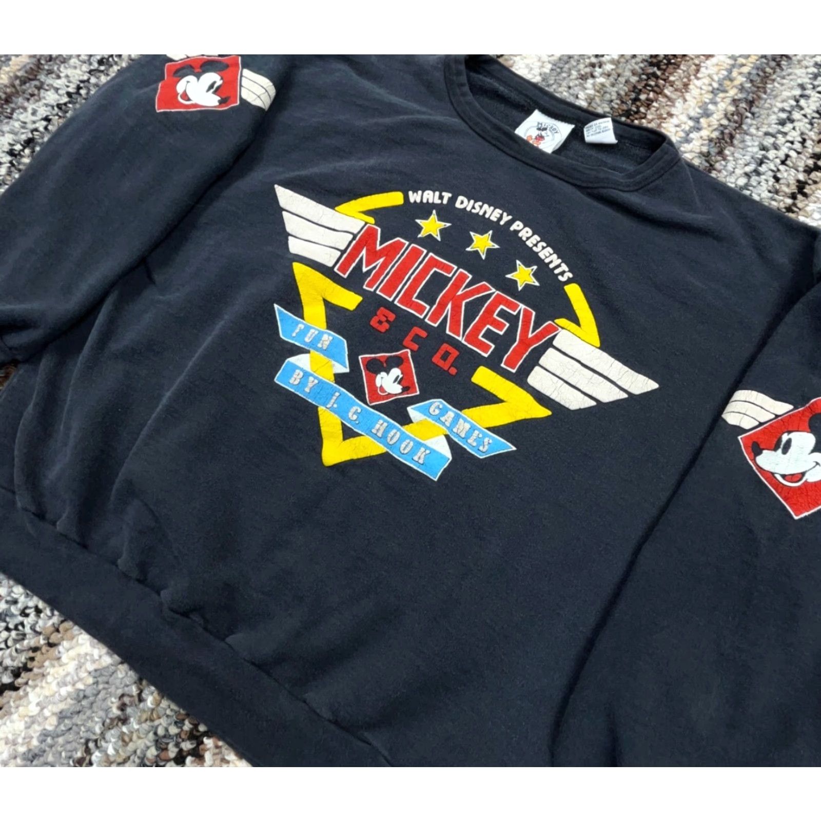 Mickey & Co. VINTAGE Disney Sweatshirt Women Medium Black Crew Neck Mickey Mouse 90s Size M / US 6-8 / IT 42-44 - 2 Thumbnail