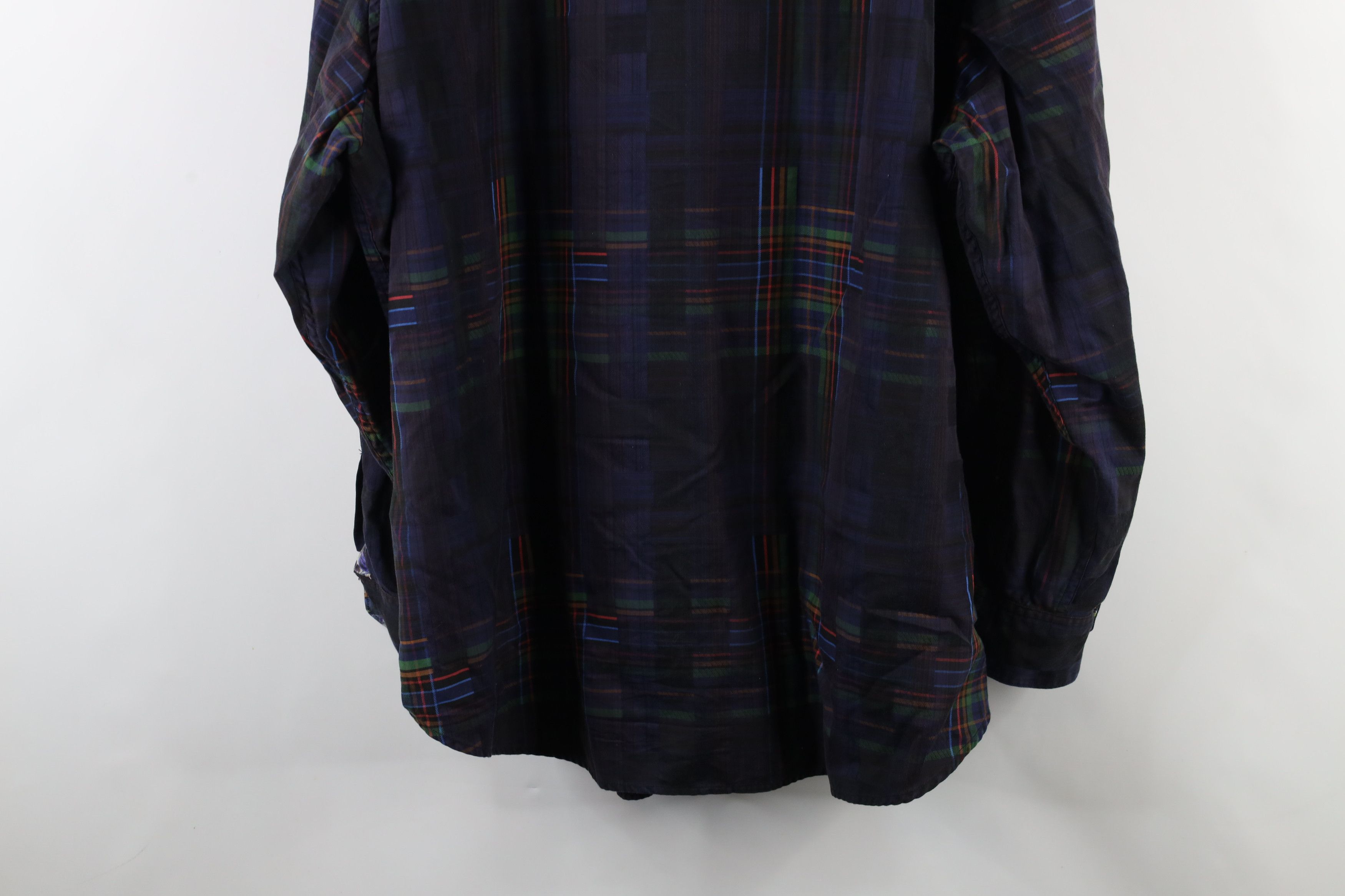 Robert Graham × Vintage Robert Graham Plaid Flower Flip Cuff Collared Button Shirt Size US XXL / EU 58 / 5 - 16 Thumbnail