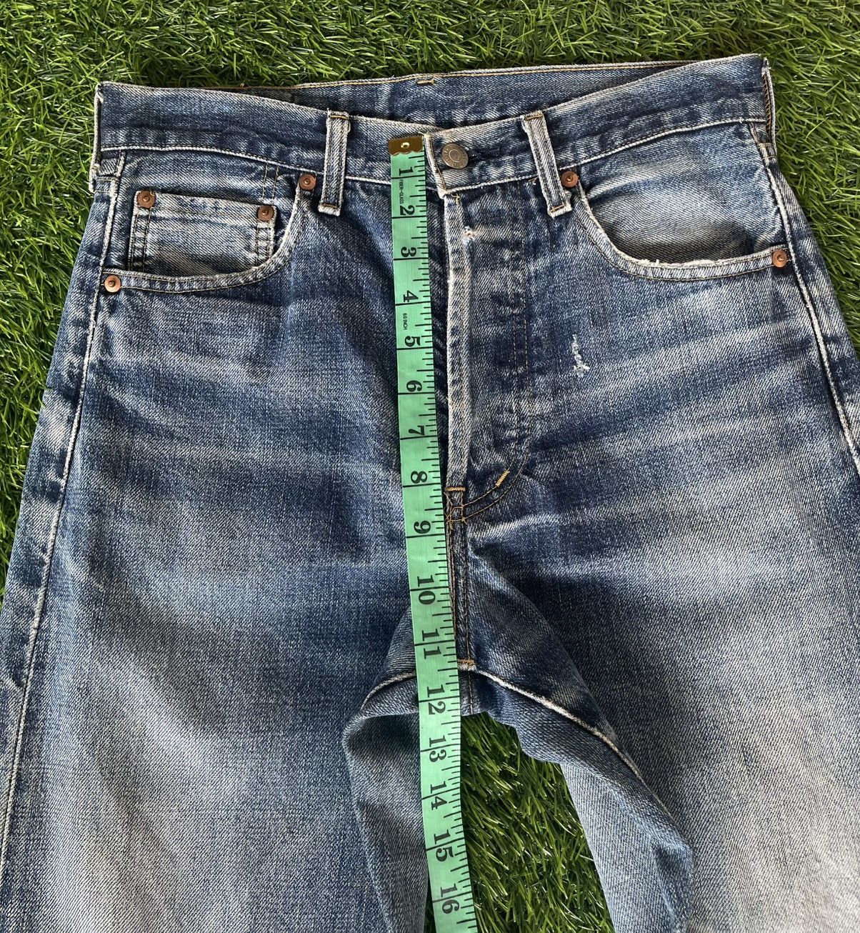 Levi's Vintage Clothing Vintage’90s TRASHED🔥LEVI’S 503B XX🔥BIG E SELVEDGE DENIM Size US 30 / EU 46 - 6 Thumbnail